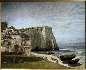 Blick auf die Klippen von Étretat nach dem Sturm, Normandie