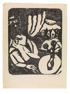 Interieur oder sitzende Frau am Fenster von Gustave de Smet
