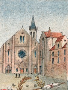 Ansicht der Abtei St. Genevieve in Paris