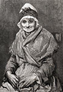 Nach einer Zeichnung von 1880 von Gustave Dore seiner Krankenschwester Francoise. Aus Leben und Erinnerungen von Gustave Dore, veröffentlicht 1885.