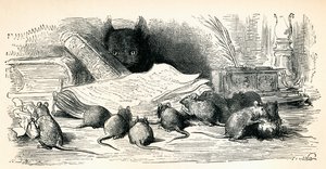 Nach einem Werk von Gustave Doré aus Fabeln von La Fontaine. Aus Leben und Erinnerungen von Gustave Doré, veröffentlicht 1885. von Gustave Dore