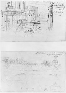 Album der Belagerung von Paris, Rue des Accacias und Rue de la Carriere 5. März 1871, Batterien auf den Buttes Montmartre 6. März 1871