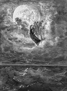 Baron Münchhausen: Reise zum Mond, von Doré von Gustave Dore