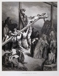 Christus gekreuzigt, Illustration aus der Dore-Bibel von Gustave Dore
