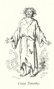 Verrückter Timothy (Gravur) von Gustave Dore