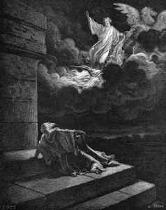 Elias Auffahrt in einem feurigen Wagen von Gustave Dore