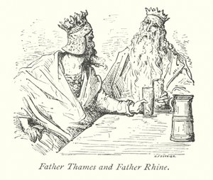 Vater Themse und Vater Rhein von Gustave Dore