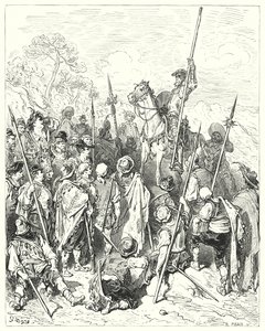 Gustave Dorés Don Quixote: "Nach den Gesetzen der Waffen schaden Sie sich wirklich selbst, wenn Sie sich beleidigt fühlen" von Gustave Dore