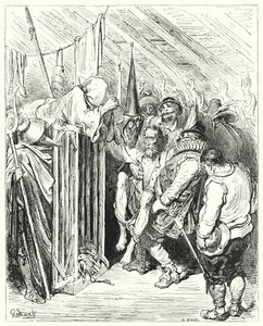 Gustave Dorés Don Quixote: "Seien Sie nicht ungeduldig, O Ritter der traurigen Gestalt, über Ihre Gefangenschaft" von Gustave Dore