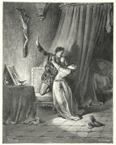 Gustave Dorés Don Quixote: "Ich gehöre dir in diesem Moment, schöne Dorothea: sieh, ich gebe dir hier meine Hand, um dein zu sein" von Gustave Dore
