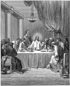 Jesus und seine Jünger beim letzten Abendmahl, 1866 von Gustave Dore