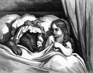 Rotkäppchen, Gravur von Gustave Doré