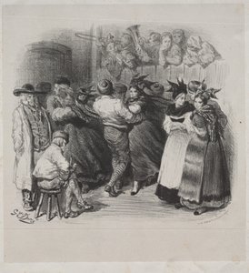 Musikalische Werke von Ernest Doré: Souvenir von Elsass, Elsässischer Tanz - Titelseite von Gustave Dore