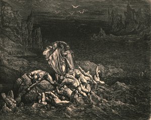 Nun siehst du, Sohn! Die Seelen derer, die der Zorn überwältigte, ca. 1890