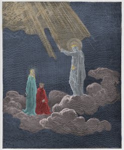 Paradiso, Gesang 8: Karl Martell spricht zu Dante und Beatrice, Illustration aus "Die Göttliche Komödie" von Dante Alighieri, 1885 von Gustave Dore