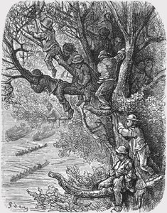 Auf den Bäumen sitzend, 1872