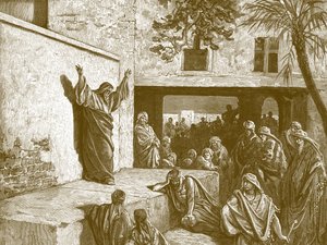 Prophet Micha, Gravur von Gustave Doré - Bibel von Gustave Dore