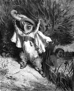 Der gestiefelte Kater, Gravur von Gustave Doré von Gustave Dore