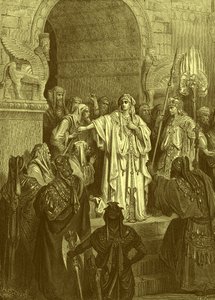 Königin Vashti, Gravur von Doré - Bibel von Gustave Dore