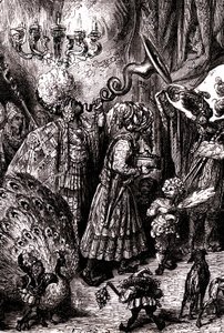 Sindbad der Seefahrer - Märchen aus Tausendundeiner Nacht - Illustration von Gustave Doré (Detail) - Maxwell-Ausgabe 1865 - Sechste Reise: Am Hof des Königs von Serendib von Gustave Dore