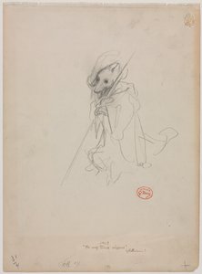 Skizze für "Der Wolf wurde zum Hirten" von Gustave Dore