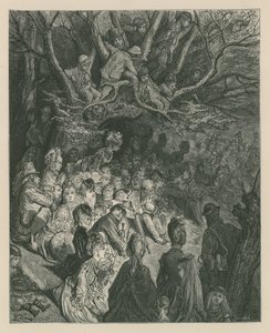 Zuschauer, die ein Bootsrennen von einem Flussufer aus beobachten von Gustave Dore