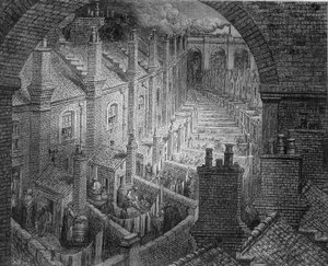 Die Hinterhöfe von London - in „London“ von Gustave Doré