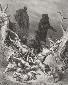 Die von Bären getöteten Kinder, Illustration aus Dores 