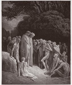Die Göttliche Komödie, Purgatorio, Gesang 23: Die Seelen der Gefräßigen (Illustration von Gustave Doré)