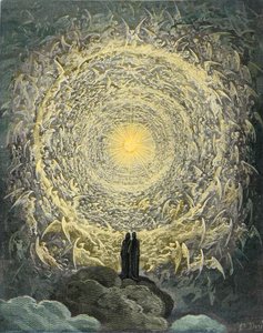 Die Göttliche Komödie, Paradiso, Gesang 31: Die heilige Schar bildet eine Rose im Empyreum (rose celeste) - von Dante Alighieri (1265-1321)
