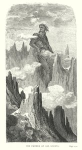 Der Vater aller Riesen (Gravur) von Gustave Dore
