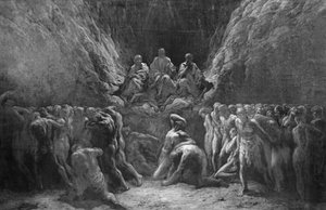 Das Jüngste Gericht, auch bekannt als Die Drei Richter der Hölle, Minos, Hades und Rhadamanthus von Gustave Dore