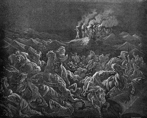 Die Midianiter in die Flucht geschlagen - Bibel von Gustave Dore