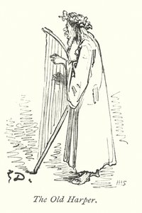 Der alte Harfner (Gravur) von Gustave Dore
