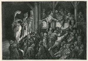 Der Penny Gaff in Whitechapel von Gustave Dore