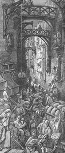 Die Flut des Geschäfts in der Stadt von Gustave Dore