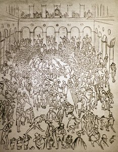 Die hektische kapitalistische Welt in der Pariser Börse von Gustave Dore