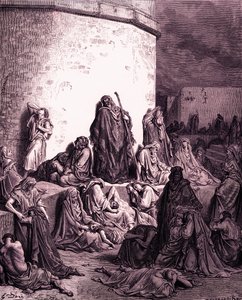 Das Volk trauert über Jerusalem, von Doré von Gustave Dore