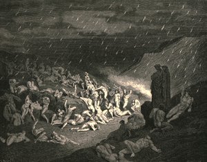 Unaufhörlich war das Spiel der elenden Hände, um 1890 von Gustave Dore