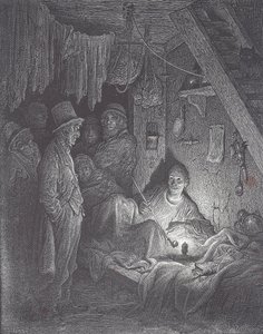 Viktorianische Opiumhöhle in London von Gustave Dore