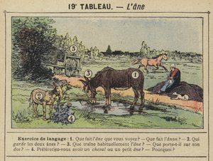 Der Esel (Farblithografie) von Gustave Fraipont