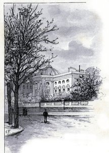 Ansicht des Palastes der Ehrenlegion (Hotel de Salm) in Paris