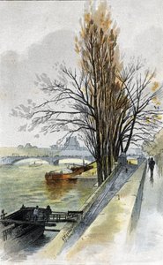 Blick auf die Solferino-Brücke vom Quai d