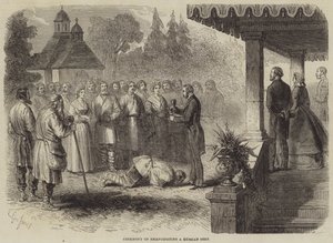 Zeremonie der Befreiung eines russischen Leibeigenen von Gustave Janet