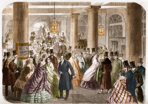Das italienische Theater (Salle Ventadour) wurde 1858 in Paris eröffnet. Zeichnung von Gustave Janet, Gravur von Jahyer