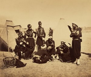 Camp de Châlons: Zouaven der Garde im Biwak von Gustave Le Gray