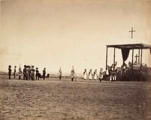 La Messe au Camp de Châlons, 1857 von Gustave Le Gray