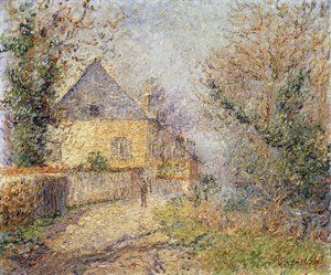 Häuser am Ufer der Eure, Louviers, 1902 von Gustave Loiseau