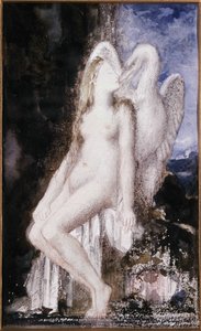 Leda und der Schwan. Zeichnung von Gustave Moreau (1826-1898)