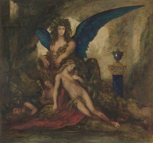 Sphinx in einer Grotte Dichter, König und Krieger, 1840-98 von Gustave Moreau